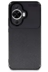 Newface Huawei Nova 12s Kılıf Auto Focus Karbon Kapak - Siyah