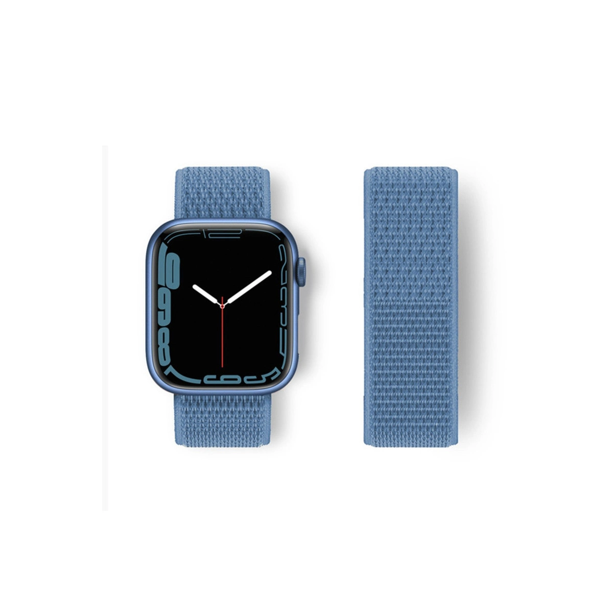 Watch 38mm Hasırlı Cırtcırtlı Kordon - Mavi