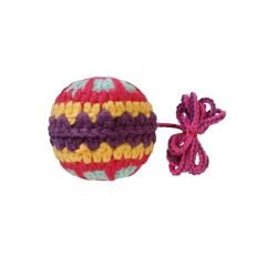 Markapet Kedi Oyuncağı İpli Örgü Top 4,5-66 cm Renkli