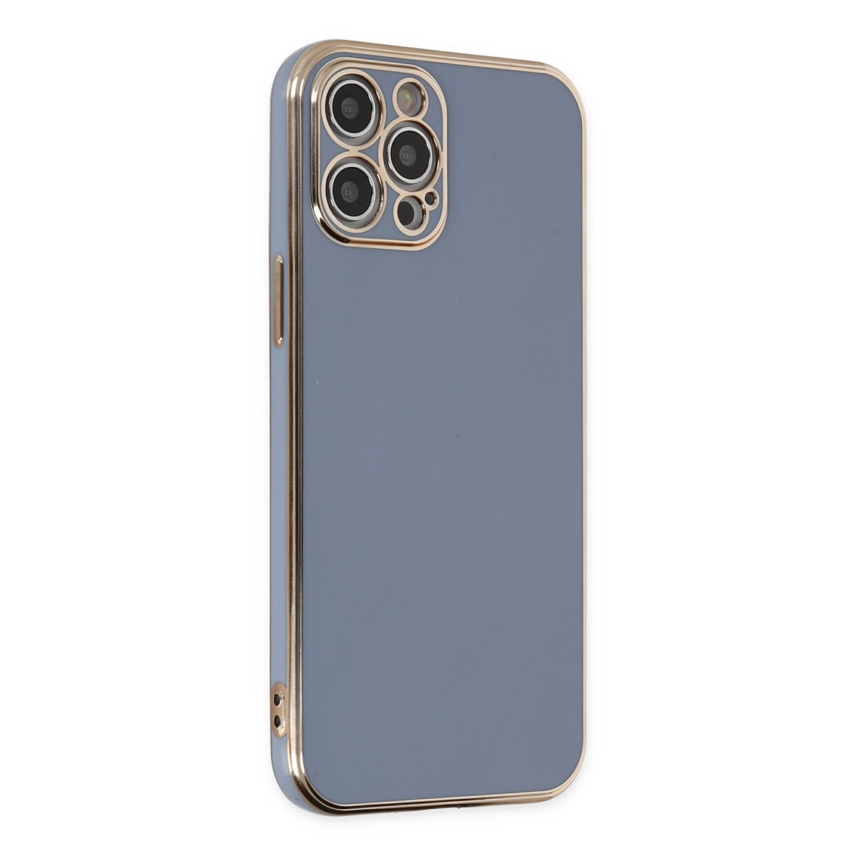 İphone 12 Pro Kılıf Volet Silikon - Mavi