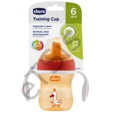 Chicco Yarı Yumuşak Uçlu Eğitim Bardağı 6 Ay+ - Turuncu