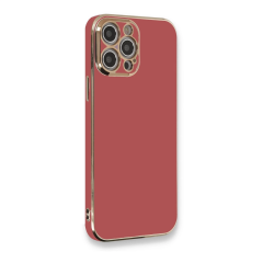 İphone 12 Pro Kılıf Volet Silikon - Kırmızı