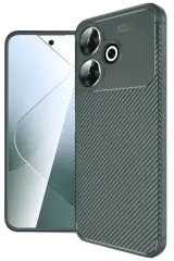 Newface Xiaomi Redmi 13 4g Kılıf Auto Focus Karbon Kapak - Koyu Yeşil