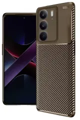 Newface Realme C75 4g Auto Focus Karbon Kapak - Kahverengi