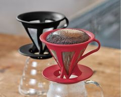 Hario 02 Kendinden Filtreli Dripper (Siyah)
