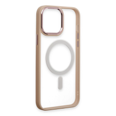 İphone 15 Pro Max Kılıf Room Magneticsafe Silikon - Pudra
