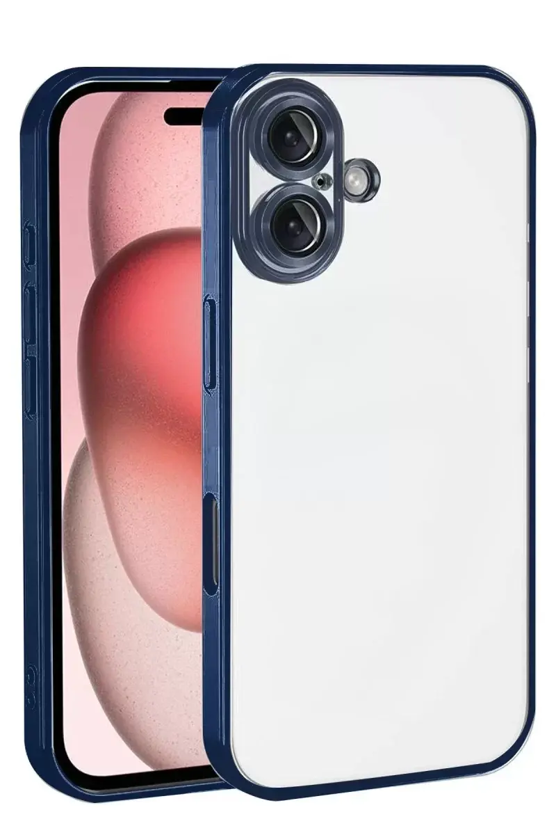 Newface Apple İphone 17 Razer Lensli Silikon - Lacivert