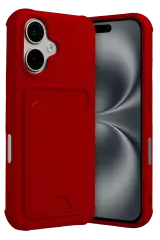 Newface Apple İphone 17 Kelvin Kartvizitli Silikon - Kırmızı