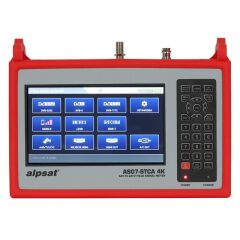 Satfinder As07-stca 4k Dvb S-s2/t-t2/c/j.83b/ısdb-t Sinyal Analizörü + Görüntülü Uydu Bulucu + Kamera Test Cihazı