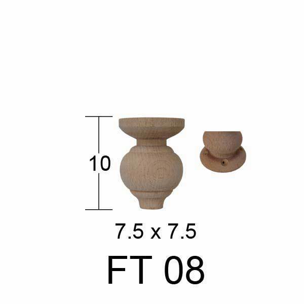 Ahşap Torna Ayak 10 cm N:FT08 S:1