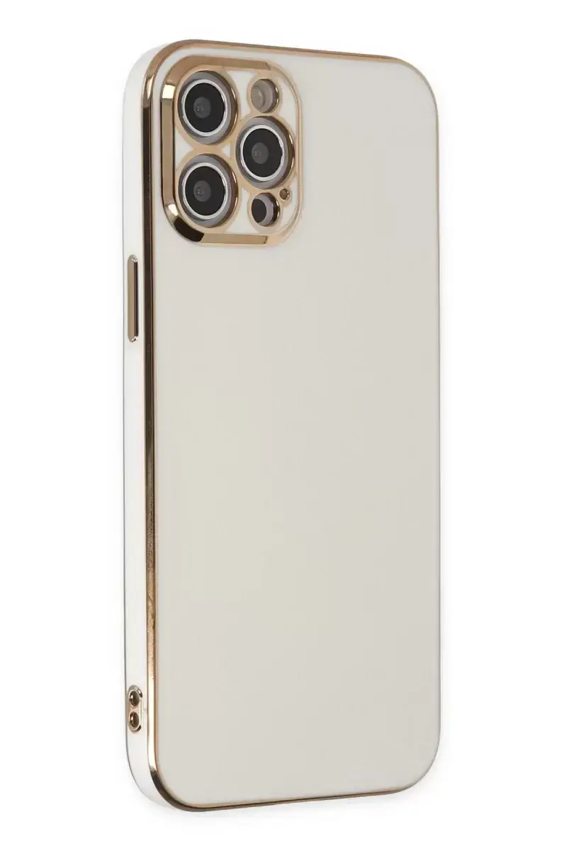 Newface İphone 12 Pro Kılıf Volet Silikon - Beyaz