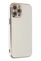 Newface İphone 12 Pro Kılıf Volet Silikon - Beyaz