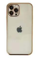 Newface İphone 12 Pro Kılıf Razer Lensli Silikon - Gold