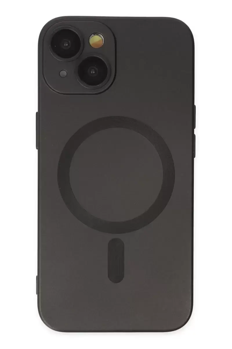 Newface Apple İphone 14 Plus Kılıf Moshi Lens Magneticsafe Silikon - Siyah