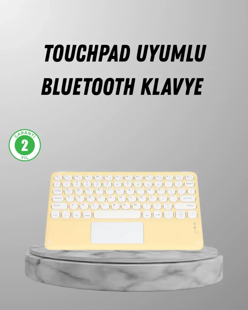 Bluetooth Klavye – Kablosuz, Sessiz Tuşlu, Android İos Windows Uyumlu, Kompakt Taşınabilir Tasarım