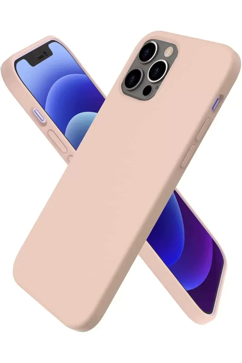 Newface İphone 12 Pro Kılıf First Silikon - Pudra