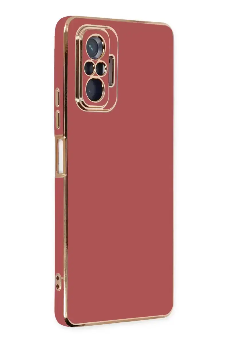 Newface Xiaomi Redmi Note 10 Pro Kılıf Volet Silikon - Kırmızı