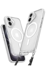 Newface Apple İphone 16 Plus Kılıf Enka Magsafe Silikon Kılıf - Şeffaf