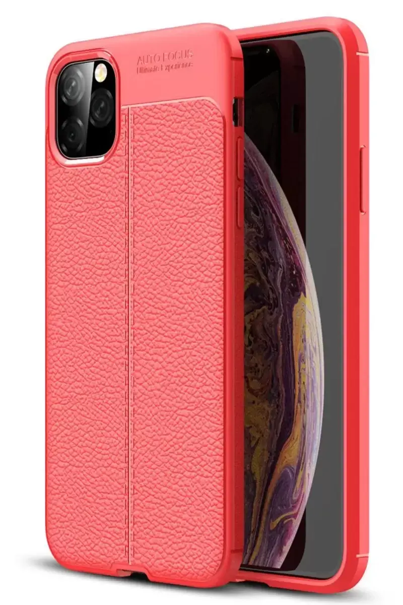 Newface Apple İphone 11 Pro Max Kılıf Auto Focus Kapak - Kırmızı