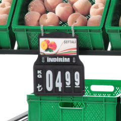 Dört Basamaklı A4 Plastik Manav Etiketi 10'lu Paket Siyah 21x29,7 cm