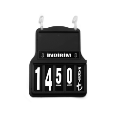 Dört Basamaklı A4 Plastik Manav Etiketi 10'lu Paket Siyah 21x29,7 cm