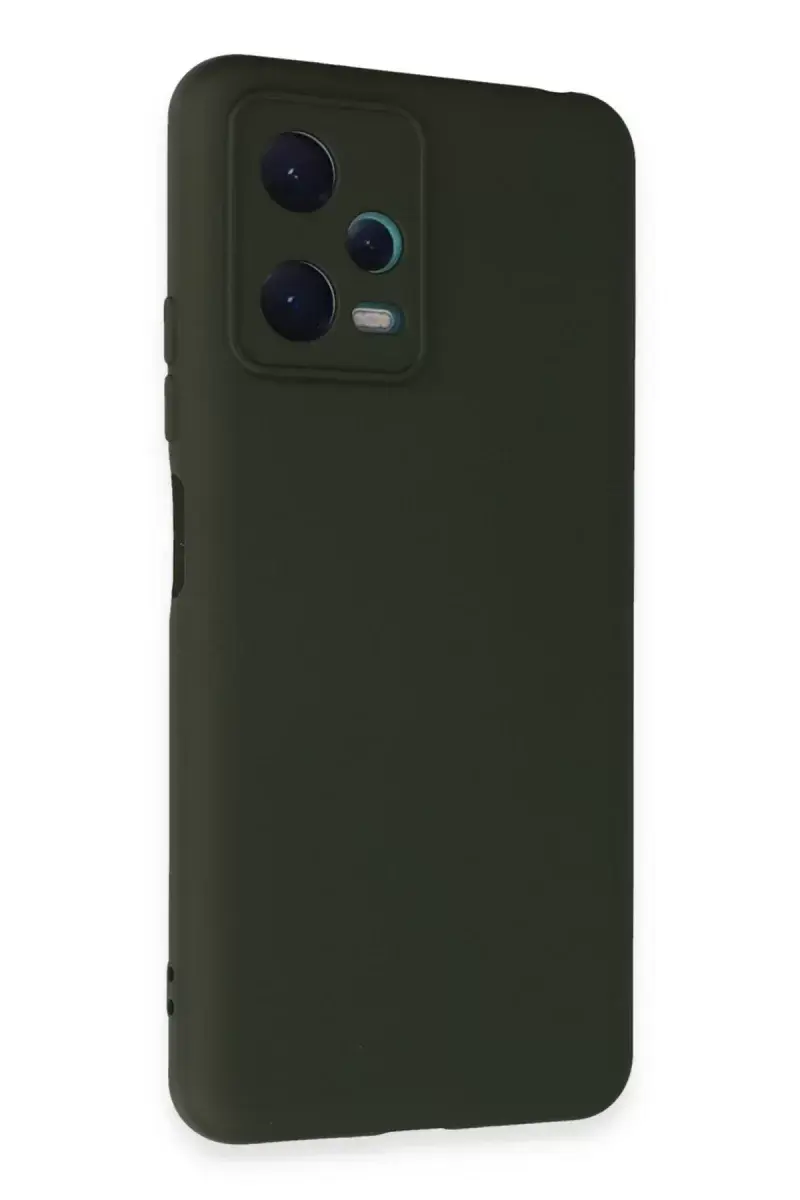 Newface Xiaomi Redmi Note 12 5g Kılıf Nano İçi Kadife Silikon - Koyu Yeşil
