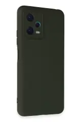 Newface Xiaomi Redmi Note 12 5g Kılıf Nano İçi Kadife Silikon - Koyu Yeşil