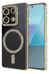 Newface Xiaomi Redmi Note 13 Pro 4g Joke Simli Magneticsafe Kılıf - Gold