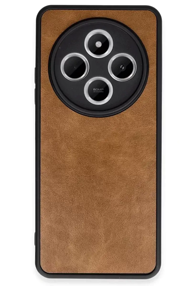 Newface Xiaomi Redmi 14c Kılıf Aras Deri Kapak - Taba