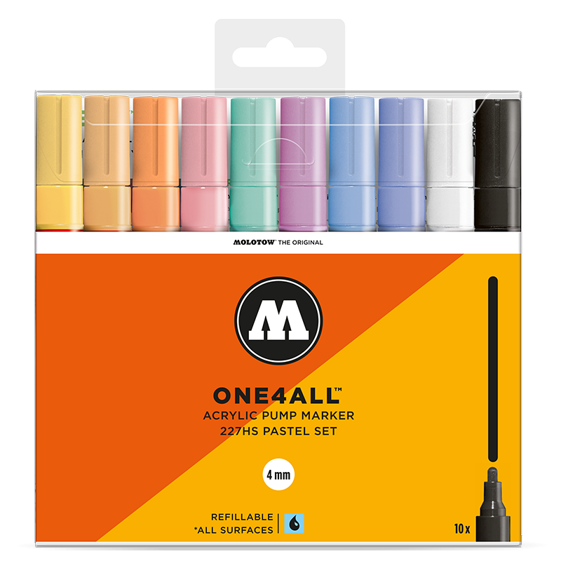 One4All Akrilik Marker 227HS Pastel Set - 10'lu
