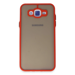 Samsung Galaxy J7 Kılıf Montreal Silikon Kapak - Kırmızı
