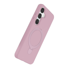 Samsung Galaxy S25 Regal Magsafe Standlı Kapak - Açık Pembe