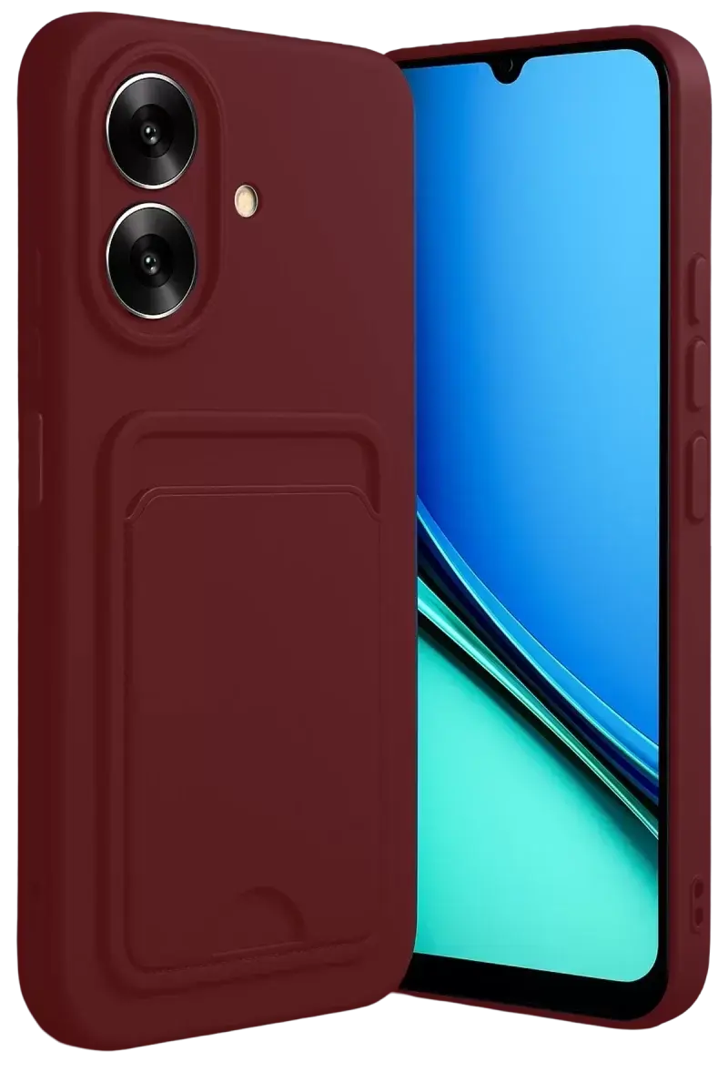 Newface Realme Note 60 Kelvin Kartvizitli Silikon - Bordo