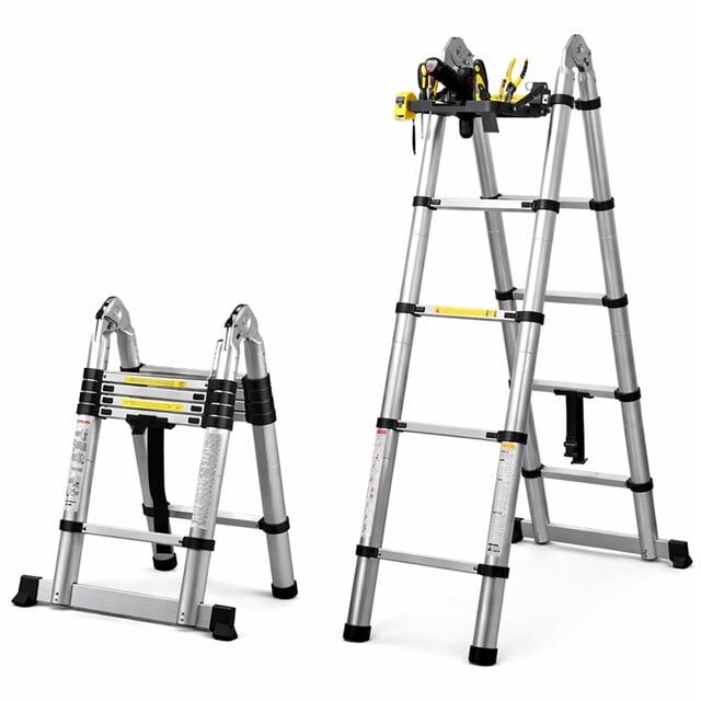 Sunup Sn-29683 4+4 Metre Teleskopik Merdiven Karavan & Tekne Katlanır Alüminyum