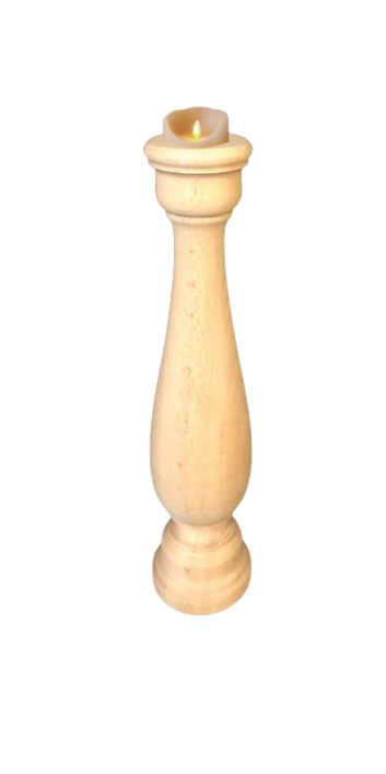 Masaüstü 29,5 cm Ahşap Şamdan ŞA02
