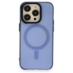 İphone 14 Pro Max Kılıf Anka Pc Magneticsafe Sert Metal Kapak - Sierra Blue