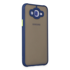 Samsung Galaxy J7 Kılıf Montreal Silikon Kapak - Lacivert