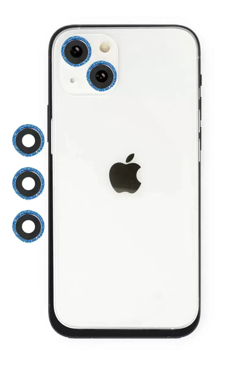 Newface İphone 14 Shine Kamera Lens - Mavi