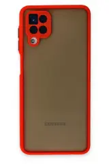 Newface Samsung Galaxy A12 Kılıf Montreal Silikon Kapak - Kırmızı