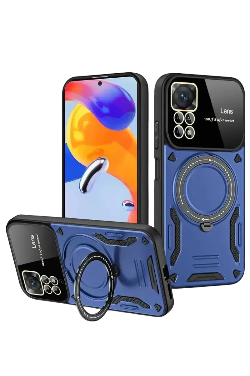 Newface Realme 11 Pro Plus Joy Lens Standlı Kapak - Lacivert