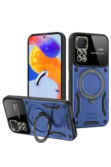 Newface Realme 11 Pro Plus Joy Lens Standlı Kapak - Lacivert