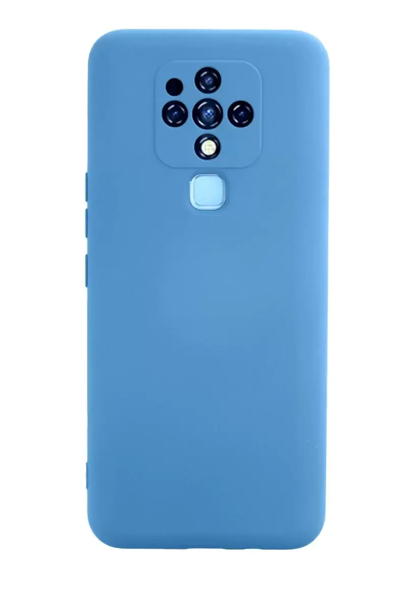 Newface Tecno Camon 16 Kılıf Nano İçi Kadife Silikon - Mavi