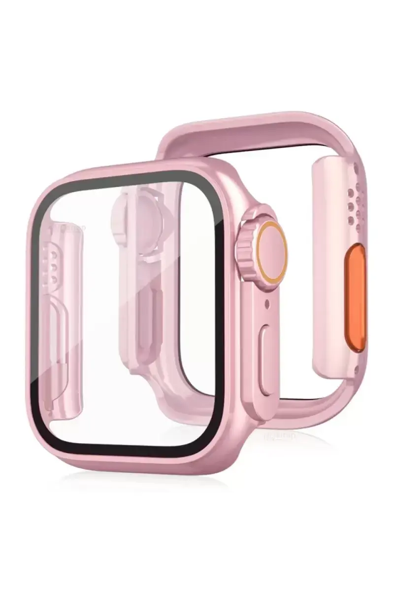 Newface Apple Watch 41mm Watch 49mm Kasa Dönüştürücü Ve Ekran Koruyucu - Rose Gold