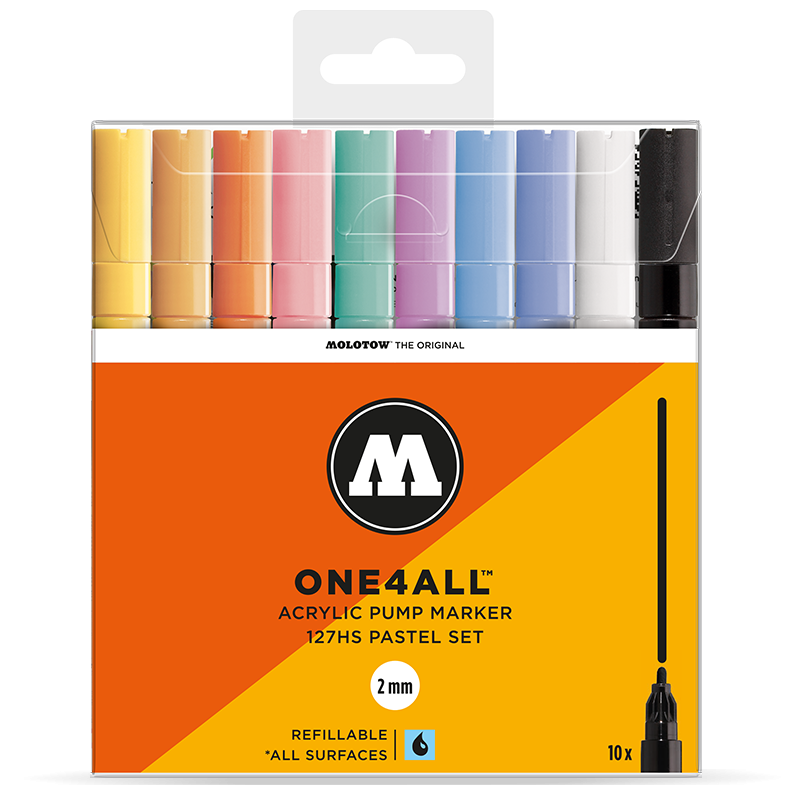 One4All Akrilik Marker 127HS Pastel Set - 10'lu