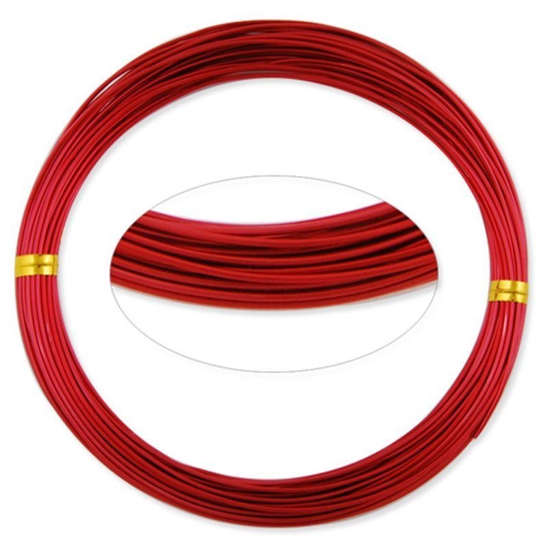 Aluminyum Tel - Kırmızı - 2,5mm-5mt.