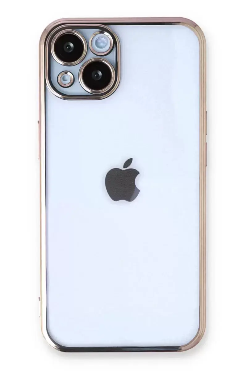Newface Apple İphone 13 Kılıf Razer Lensli Silikon - Gold