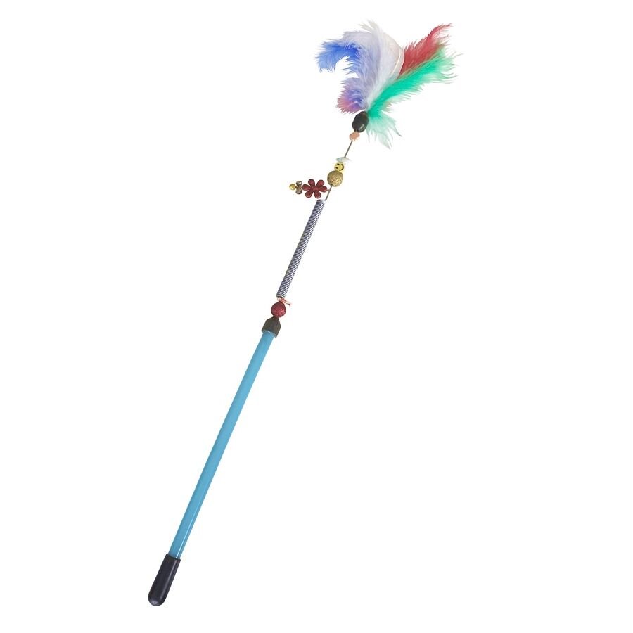 Markapet Yaylı Kedi Oyun Oltası 13 cm - 44 cm Mavi