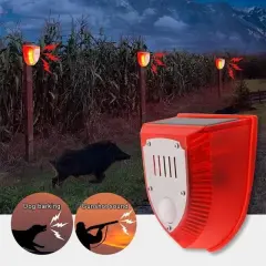 Powermaster Pm-26953 Köpek Silah Sesli Hayvan Kovucu Alarm Cihazı Hareket Sensörlü Solar Panelli