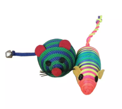 Ans Renkli Gökkuşağı Fare Kedi Oyuncak 2 li 15 cm