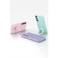 Samsung Galaxy S25 Regal Magsafe Standlı Kapak - Turuncu